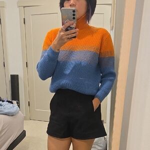 Unique Color Block Women's Sweater